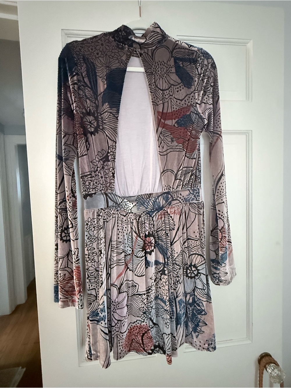 **like new** Free People Christine Velvet Fit And Flare Dress - Picture 5 of 6
